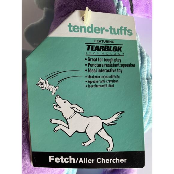 Smart Pet Love Fetch Dog Toy Tear Tear Resistant Durable Purple Seahorse 12in - Picture 2 of 2